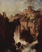 Christian Wilhelm Ernst Dietrich Wasserfalle in Tivoli. USA oil painting artist